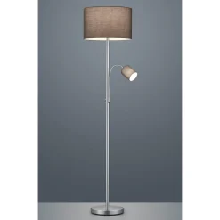 Hotel gulvlampe - Nikkel/grå