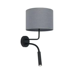 Hotell vegglampe - Svart/Grå