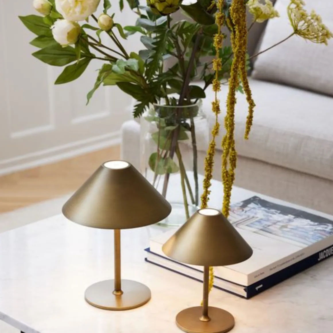 Hygge bordlampe 19 oppladbar - Antikk