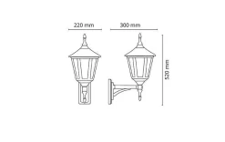 Ibiza vegglampe utendørs E27