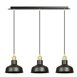 Ibor trippel takpendel - Svart/Gullfarget