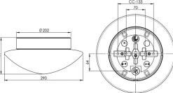 Ifø Contrast Solhem taklampe IP44