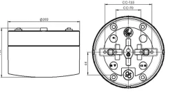 Ifø Opus 200/140 tak/vegg E27 IP44 Badstu