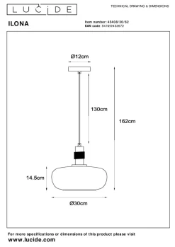 Ilona takpendel 30 cm