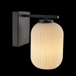 Ina vegglampe - Svart/Opal