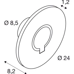 I-ring vegglampe utendørs 9,2W 3000 Kelvin IP65