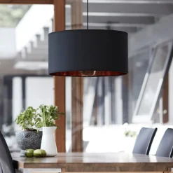 Isabella Castillo takpendel 50 cm - Svart/Kobberfarget