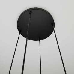 Istar rondell takpendel 4 lys - Svart/Røykfarget