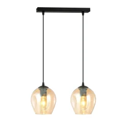 Istar takpendel 2 lys - Svart/Amberfarget