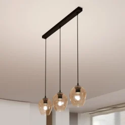 Istar takpendel 3 lys - Svart/Amberfarget