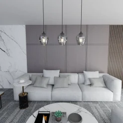 Istar takpendel 3 lys - Svart/Røykfarget