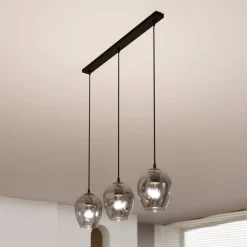 Istar takpendel 3 lys - Svart/Røykfarget