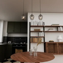 Istar takpendel 3 lys - Svart/Røykfarget