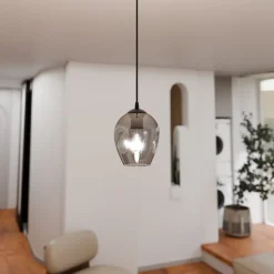 Istar takpendel 1 lys - Svart/Røykfarget