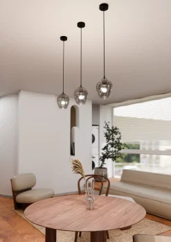 Istar takpendel 1 lys - Svart/Røykfarget