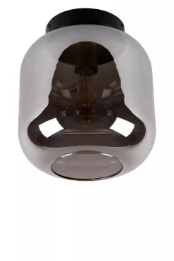 Joanet taklampe 25 cm - Svart/Røykfarget