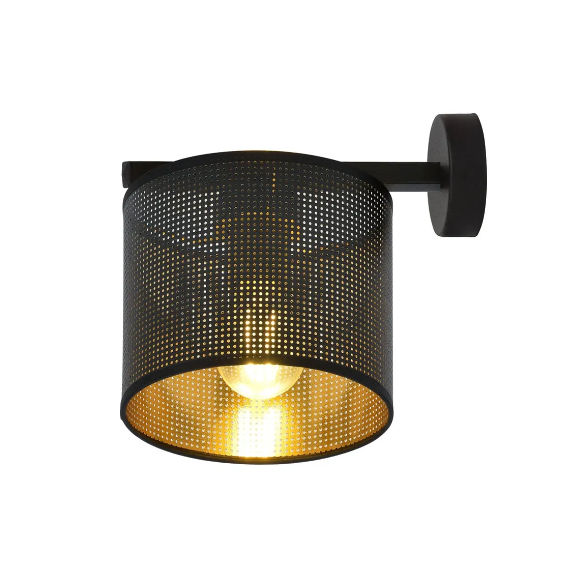 Jordan vegglampe - Svart/Gullfarget