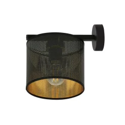 Jordan vegglampe - Svart/Gullfarget