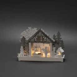 Juleby med baker - Hvit/grå