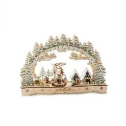 Juleby-silhuett i tre