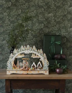 Juleby-silhuett i tre