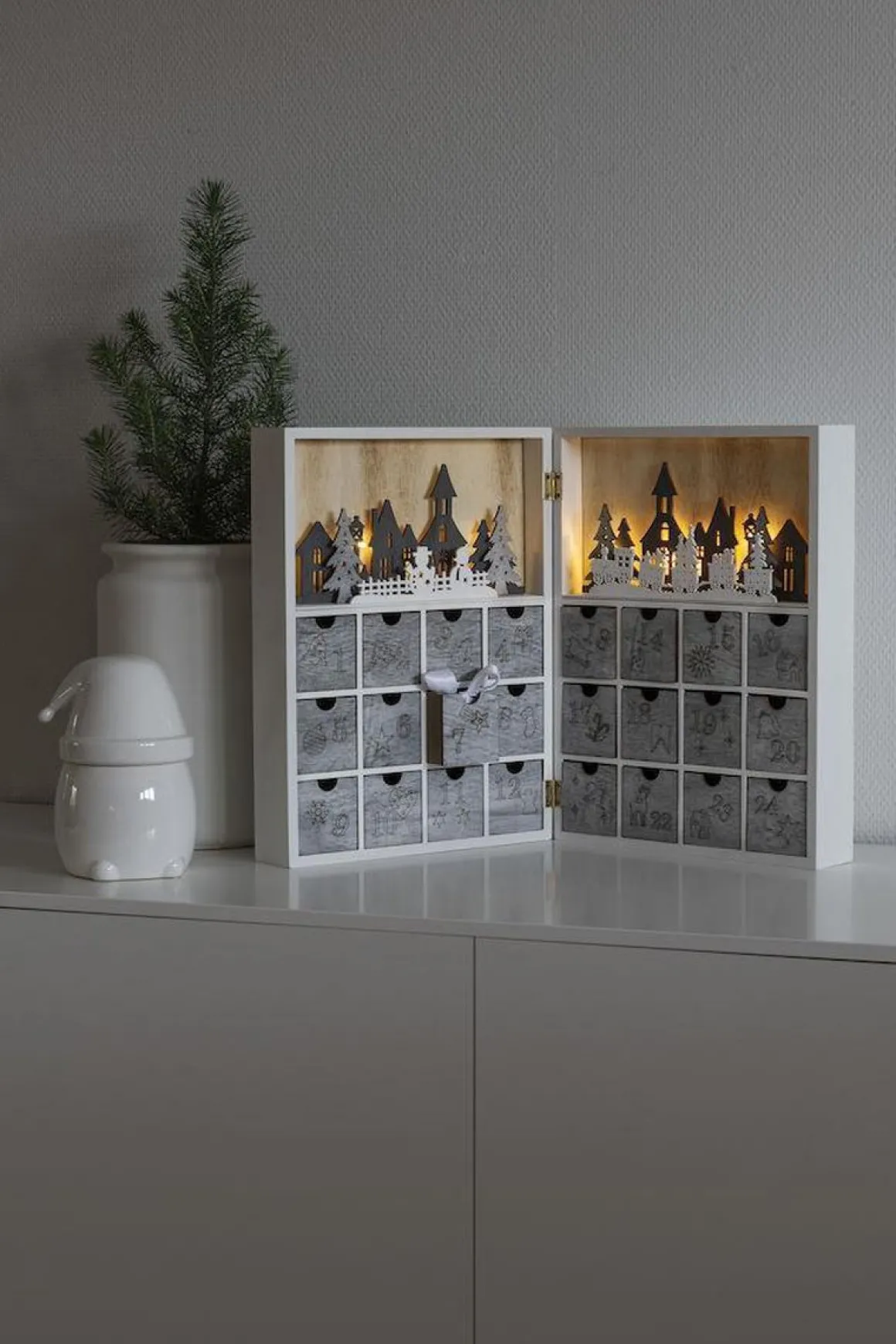 Julekalender med lys - Batteridrevet