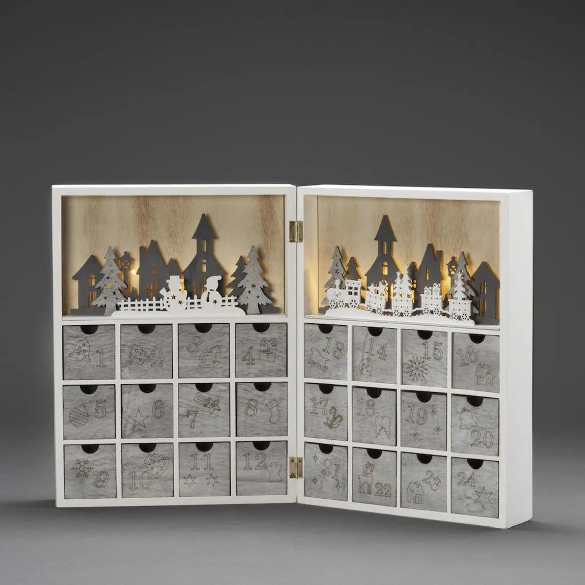 Julekalender med lys - Batteridrevet