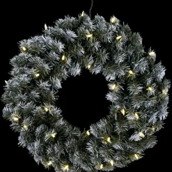 Julekrans med lys Edmonton 50 cm 30-lys - Grønn