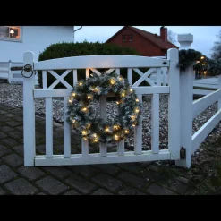 Julekrans med lys Edmonton 50 cm 30-lys - Grønn