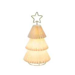 Juletre i papp med messing stjerne 36 cm