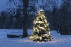 Juletrelys 8,5m - Cluster 1152 multifunksjon Led IP44 - Amber