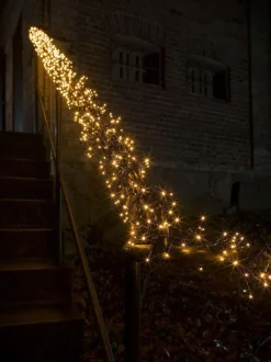 Juletrelys 8,5m - Cluster 1152 multifunksjon Led IP44 - Amber