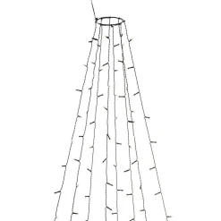 Juletrelys ring 8 slynger 2,4 meter med funklefunksjon - Amber