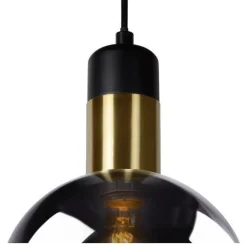 Julius takpendel 28 cm - Røykfarget glass