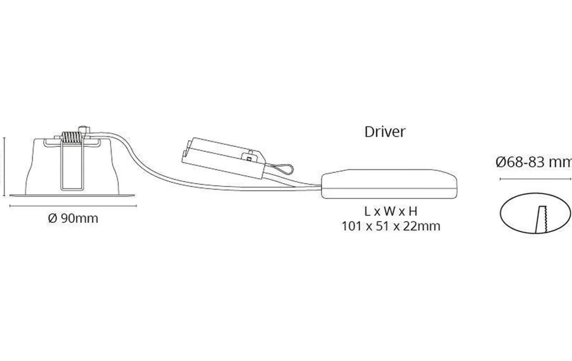 Junistar Lux isosafe 7W LED 2700K IP44