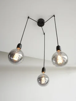 K5 takpendel 3 lys - Svart