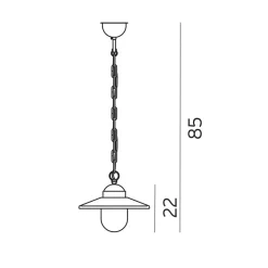 Karlstad 230 takpendel utendørs IP55 - Svart