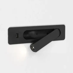 Keta vegglampe for innfelling 3,2W LED m/USB