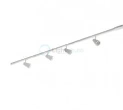 Komplett 2m Zip Zoom 4x6W m/endetilkobling - matthvit