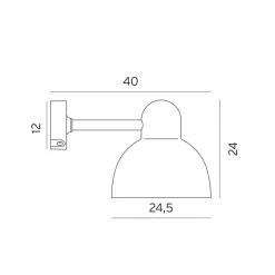 Koster art 725 vegglampe utendørs IP54 9,5W LED