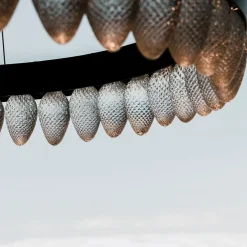 Krystallkongle lampe rund 80 cm 44 kongler