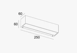 Kyoto 25 cm vegglampe ned - Antrasitt