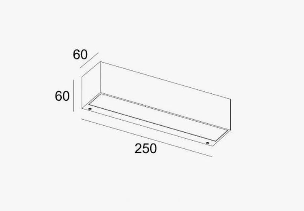 Kyoto 25 cm vegglampe ned - Antrasitt