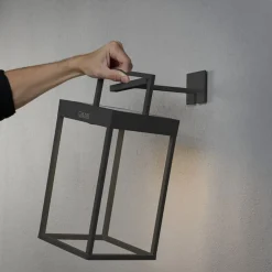 Lanterne Dimbar LED USB og Solcelle - Svart