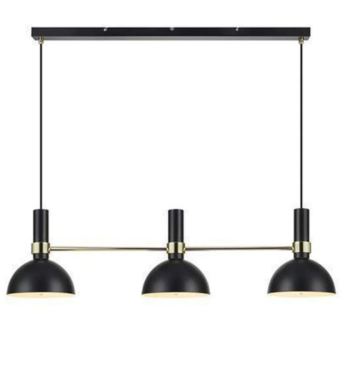 Larry takpendel - Svart/Børstet messing - Svart / Messing