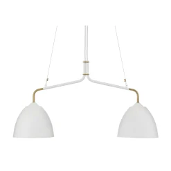 Lean takpendel - Hvit/Rå messing