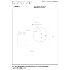 Leanne vegglampe u/ledning - Svart