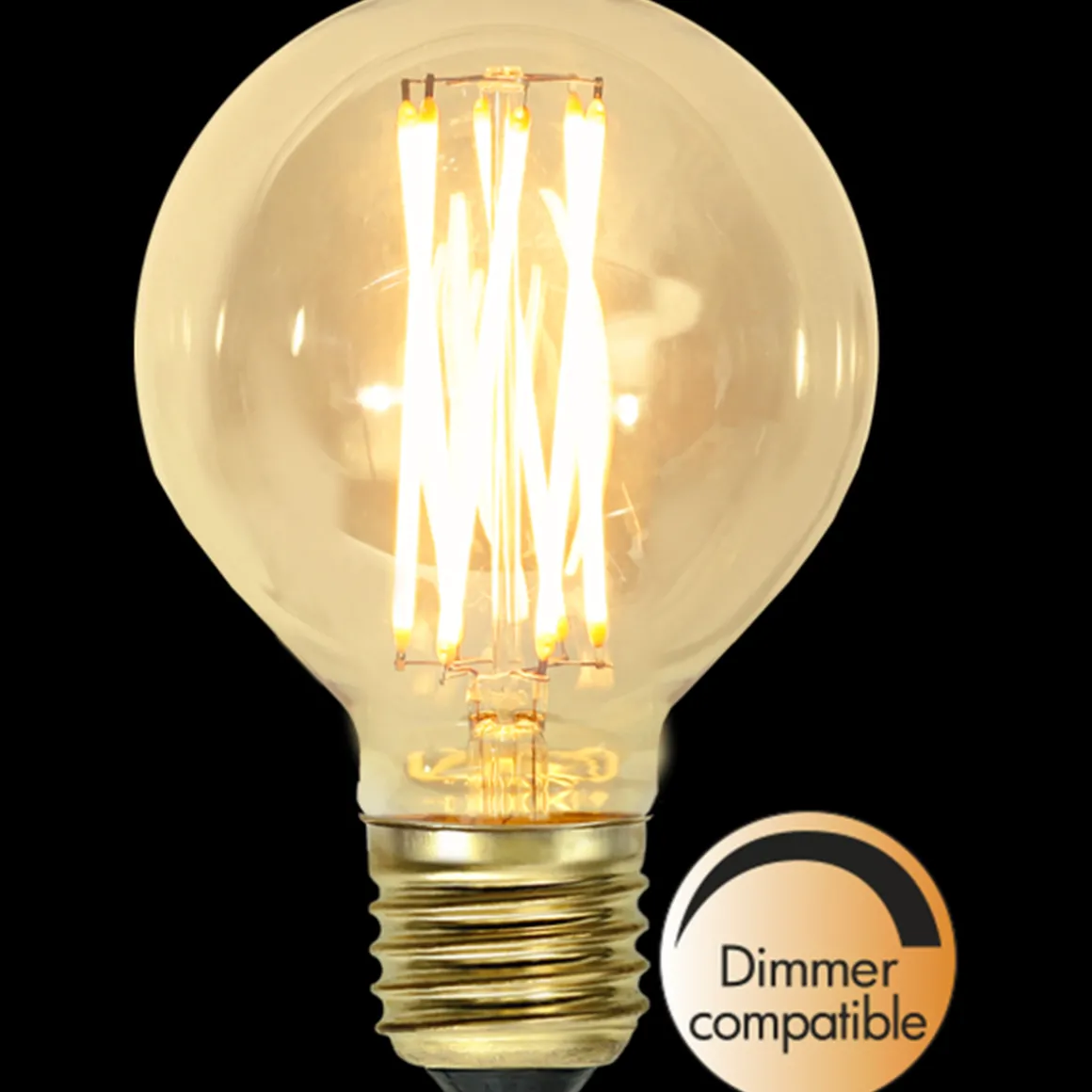 LED-pære 3,7W dimbar, Vintage Gold 80mm