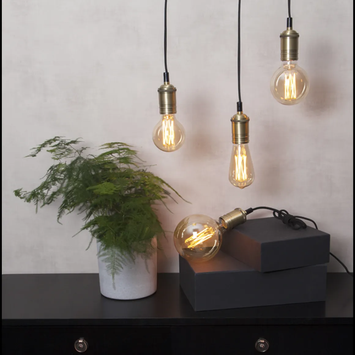 LED-pære 3,7W dimbar, Vintage Gold 80mm