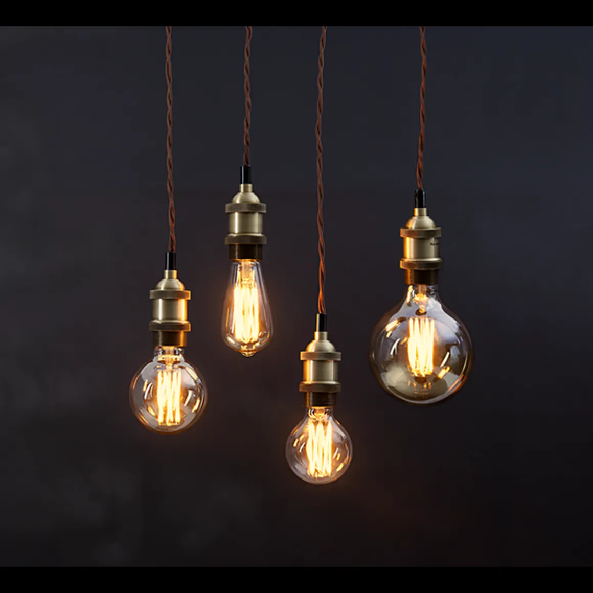 LED-pære 3,7W dimbar, Vintage Gold 80mm